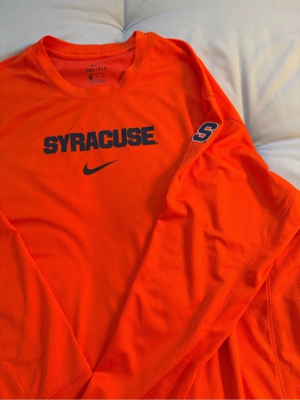 Nike Syracuse Orange Dri-FIT Pullover Sweatshirt Men’s XXL Orange Long Sleeve - Picture 5 of 9